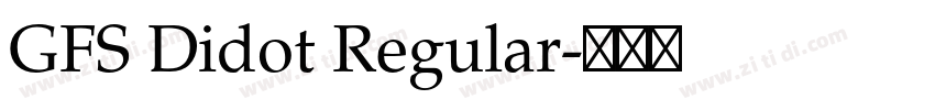 GFS Didot Regular字体转换